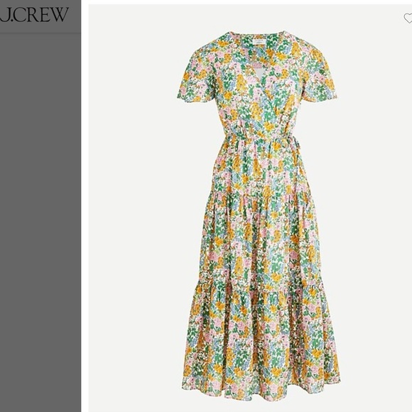 J. Crew Dresses & Skirts - J.Crew Faux-wrap dress in Liberty Mini Floral Walk women’s size 4